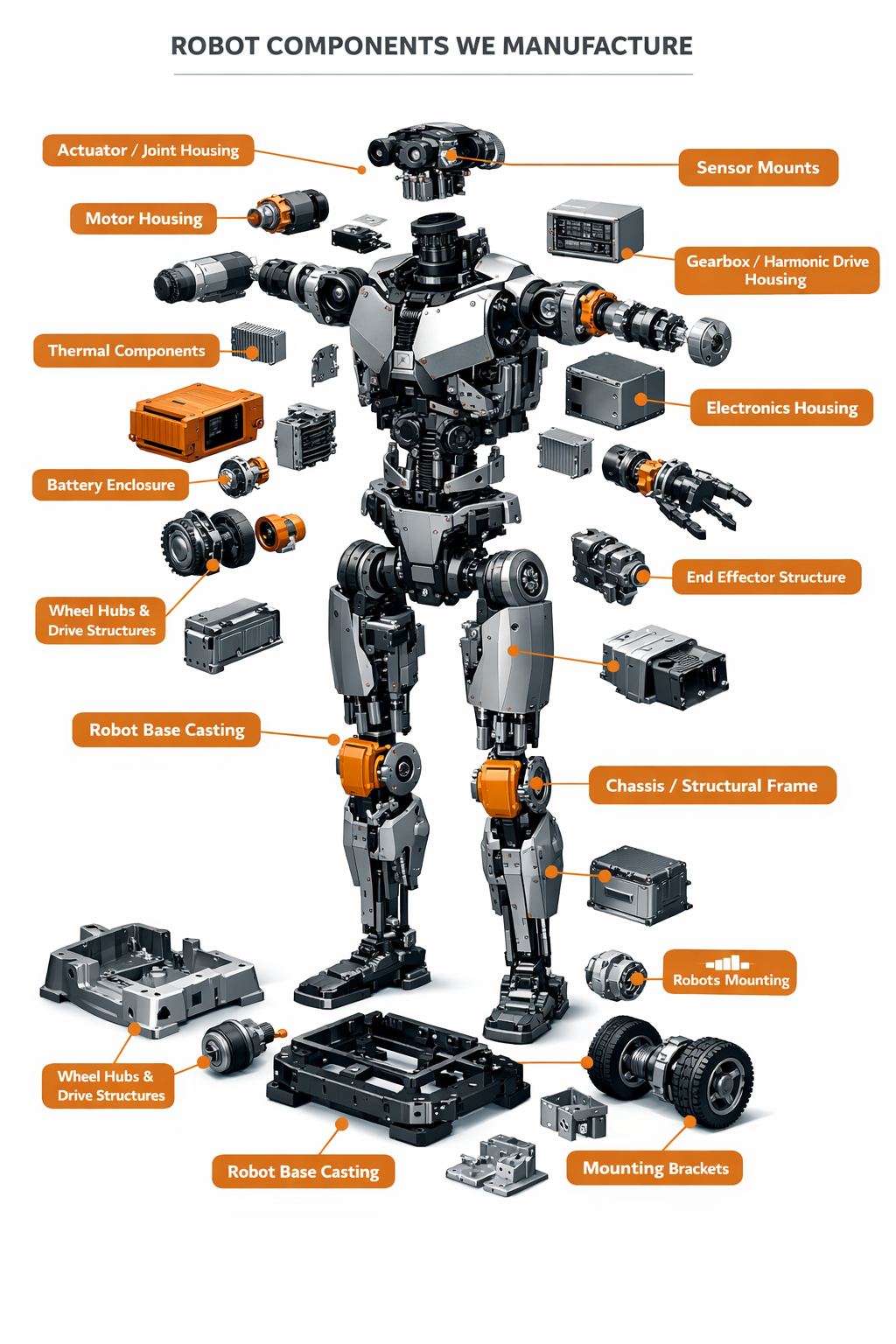 Precision-machined robotic component